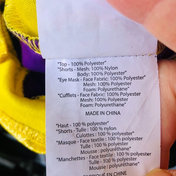 DC Super Hero Girls Batgirl Purple Costume Dress 4–6X Jakks Pacific Kids - Picture 7 of 7